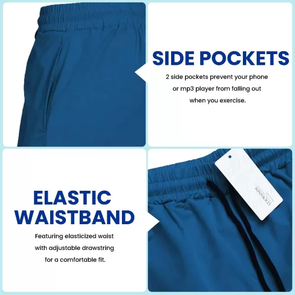 COOFANDY Men's 2 Pack Gym Workout Shorts 7 Inch Quick Dry Athletic Shorts Lightweight Running Shorts with Pockets