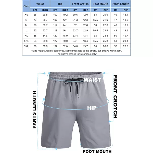 COOFANDY Men's 2 Pack Gym Workout Shorts 7 Inch Quick Dry Athletic Shorts Lightweight Running Shorts with Pockets