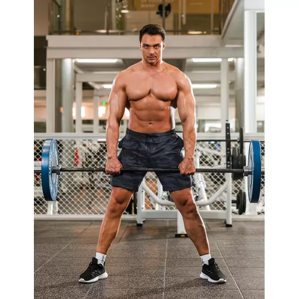 COOFANDY Men's 2 Pack Gym Workout Shorts 7 Inch Quick Dry Athletic Shorts Lightweight Running Shorts with Pockets