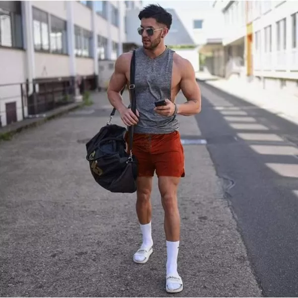 COOFANDY Men's 2 Pack Gym Workout Shorts 7 Inch Quick Dry Athletic Shorts Lightweight Running Shorts with Pockets