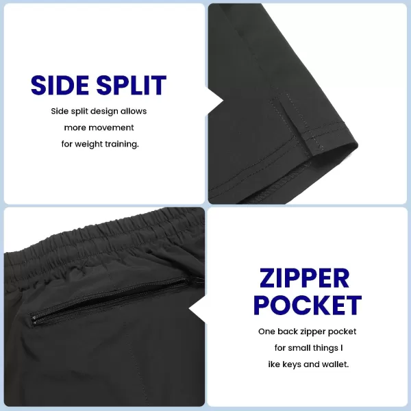 COOFANDY Men's 2 Pack Gym Workout Shorts 7 Inch Quick Dry Athletic Shorts Lightweight Running Shorts with Pockets