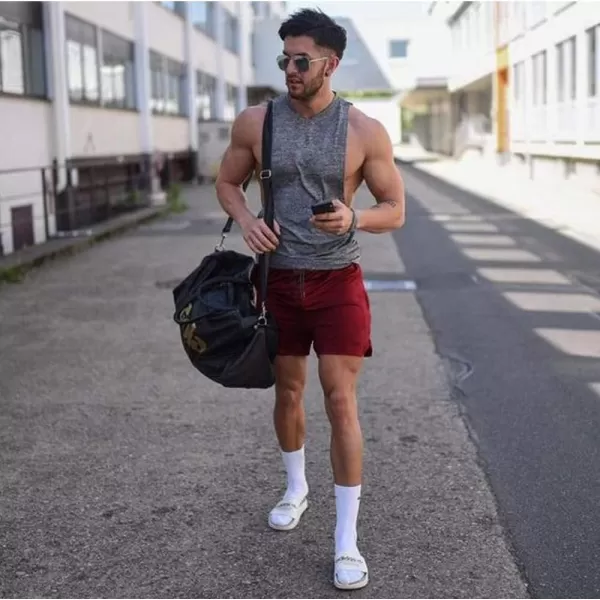 COOFANDY Men's 2 Pack Gym Workout Shorts 7 Inch Quick Dry Athletic Shorts Lightweight Running Shorts with Pockets