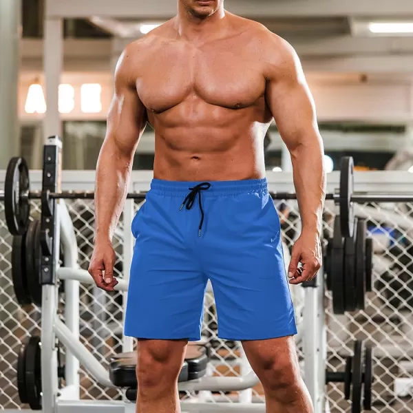 COOFANDY Men's 2 Pack Gym Workout Shorts 7 Inch Quick Dry Athletic Shorts Lightweight Running Shorts with Pockets