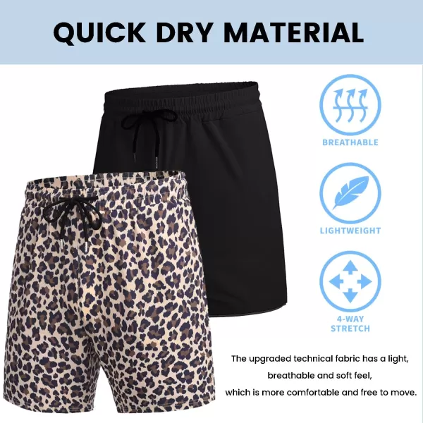 COOFANDY Men's 2 Pack Gym Workout Shorts 7 Inch Quick Dry Athletic Shorts Lightweight Running Shorts with Pockets