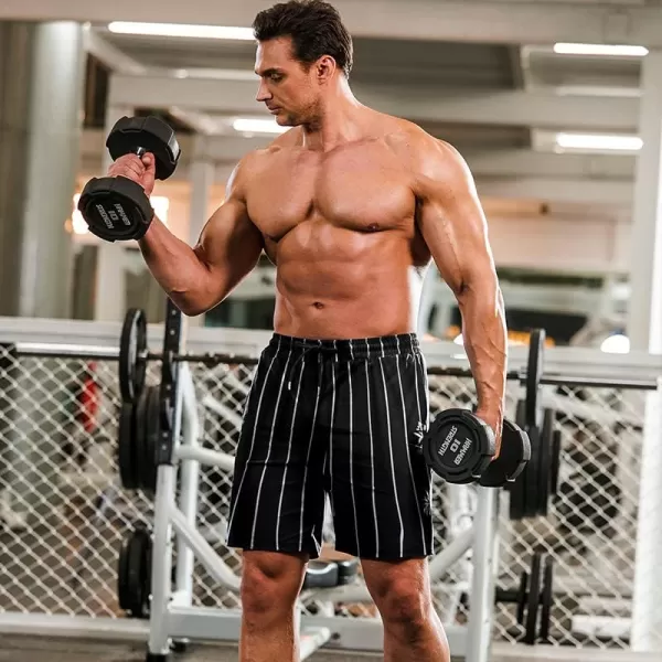 COOFANDY Men's 2 Pack Gym Workout Shorts 7 Inch Quick Dry Athletic Shorts Lightweight Running Shorts with Pockets