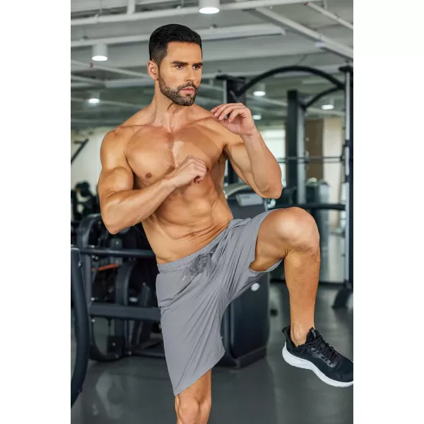 COOFANDY Men's 2 Pack Gym Workout Shorts Athletic Training Running Shorts Fitted Weightlifting Bodybuilding Shorts