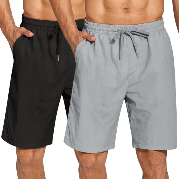 COOFANDY Men's 2 Pack Gym Workout Shorts Athletic Training Running Shorts Fitted Weightlifting Bodybuilding Shorts