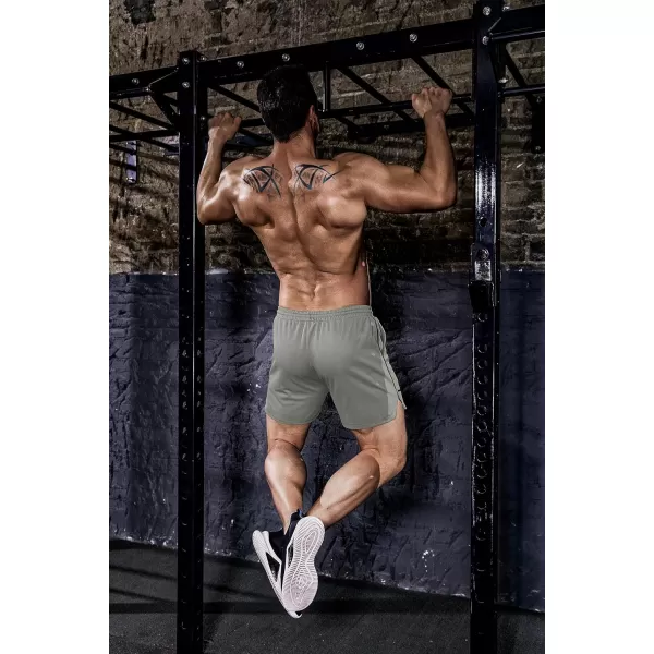 COOFANDY Men's 2 Pack Gym Workout Shorts Mesh Lightweight Bodybuilding Pants Training Running Sports Jogger with Pockets