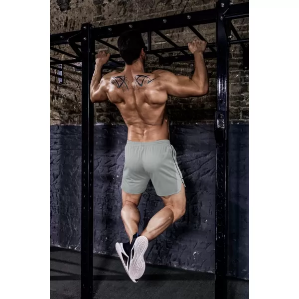 COOFANDY Men's 2 Pack Gym Workout Shorts Mesh Lightweight Bodybuilding Pants Training Running Sports Jogger with Pockets