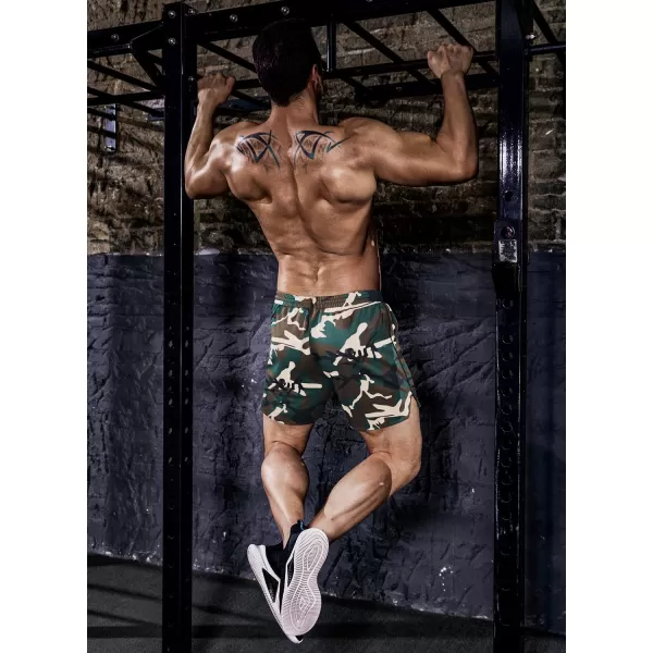 COOFANDY Men's 2 Pack Gym Workout Shorts Mesh Lightweight Bodybuilding Pants Training Running Sports Jogger with Pockets