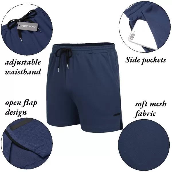 COOFANDY Men's 2 Pack Gym Workout Shorts Mesh Lightweight Bodybuilding Pants Training Running Sports Jogger with Pockets