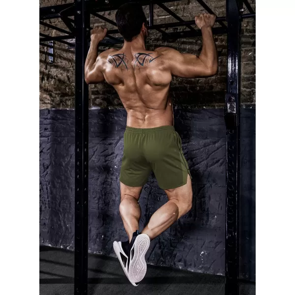 COOFANDY Men's 2 Pack Gym Workout Shorts Mesh Lightweight Bodybuilding Pants Training Running Sports Jogger with Pockets