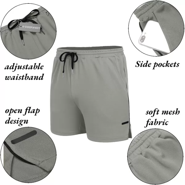 COOFANDY Men's 2 Pack Gym Workout Shorts Mesh Lightweight Bodybuilding Pants Training Running Sports Jogger with Pockets