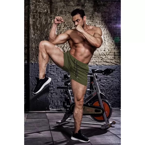 COOFANDY Men's 2 Pack Gym Workout Shorts Mesh Lightweight Bodybuilding Pants Training Running Sports Jogger with Pockets