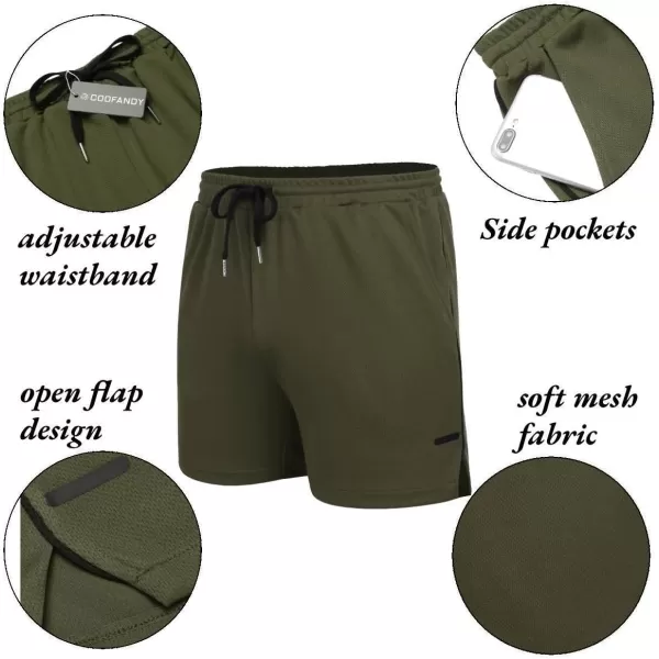 COOFANDY Men's 2 Pack Gym Workout Shorts Mesh Lightweight Bodybuilding Pants Training Running Sports Jogger with Pockets