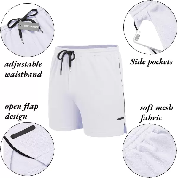 COOFANDY Men's 2 Pack Gym Workout Shorts Mesh Lightweight Bodybuilding Pants Training Running Sports Jogger with Pockets