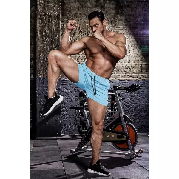 COOFANDY Men's 2 Pack Gym Workout Shorts Mesh Lightweight Bodybuilding Pants Training Running Sports Jogger with Pockets