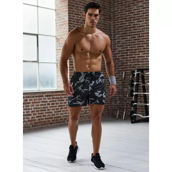 COOFANDY Men's 2 Pack Gym Workout Shorts Mesh Lightweight Bodybuilding Pants Training Running Sports Jogger with Pockets