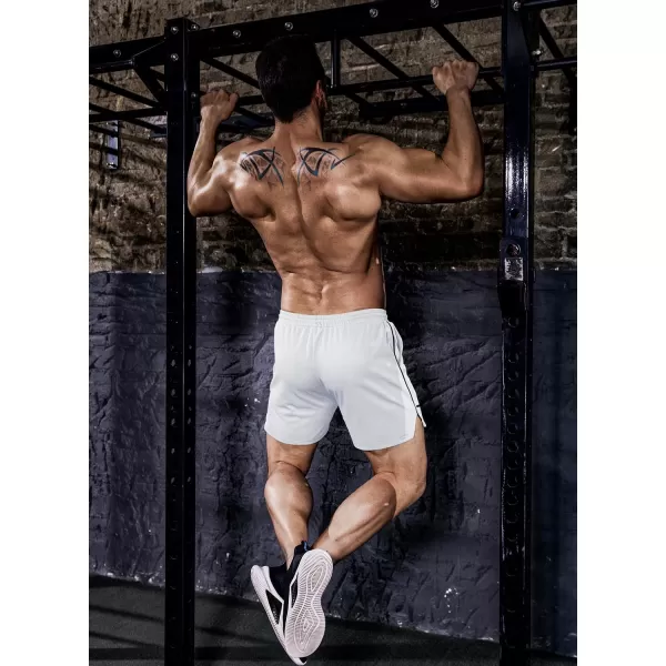 COOFANDY Men's 2 Pack Gym Workout Shorts Mesh Lightweight Bodybuilding Pants Training Running Sports Jogger with Pockets