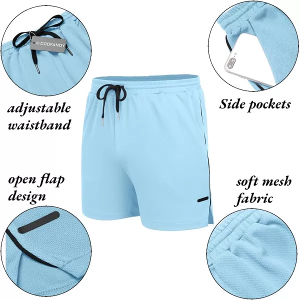 COOFANDY Men's 2 Pack Gym Workout Shorts Mesh Lightweight Bodybuilding Pants Training Running Sports Jogger with Pockets