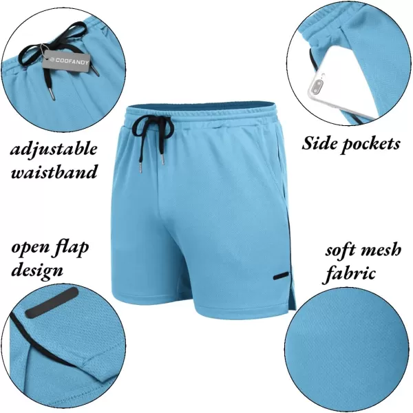 COOFANDY Men's 2 Pack Gym Workout Shorts Mesh Lightweight Bodybuilding Pants Training Running Sports Jogger with Pockets