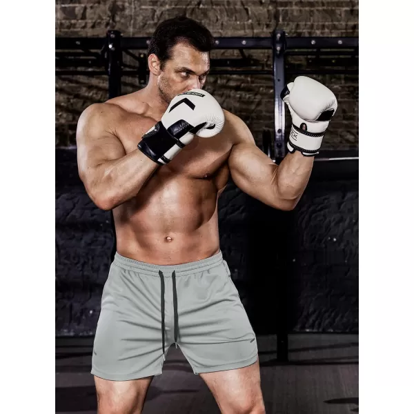 COOFANDY Men's 2 Pack Gym Workout Shorts Mesh Lightweight Bodybuilding Pants Training Running Sports Jogger with Pockets