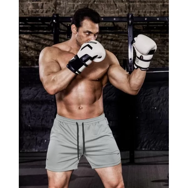 COOFANDY Men's 2 Pack Gym Workout Shorts Mesh Lightweight Bodybuilding Pants Training Running Sports Jogger with Pockets