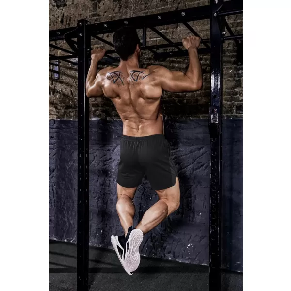 COOFANDY Men's 2 Pack Gym Workout Shorts Mesh Lightweight Bodybuilding Pants Training Running Sports Jogger with Pockets