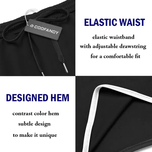 COOFANDY Men's 2 Pack Gym Workout Shorts Running Athletic Shorts 5 inch inseam Bodybuilding Training Short Pants with Pockets
