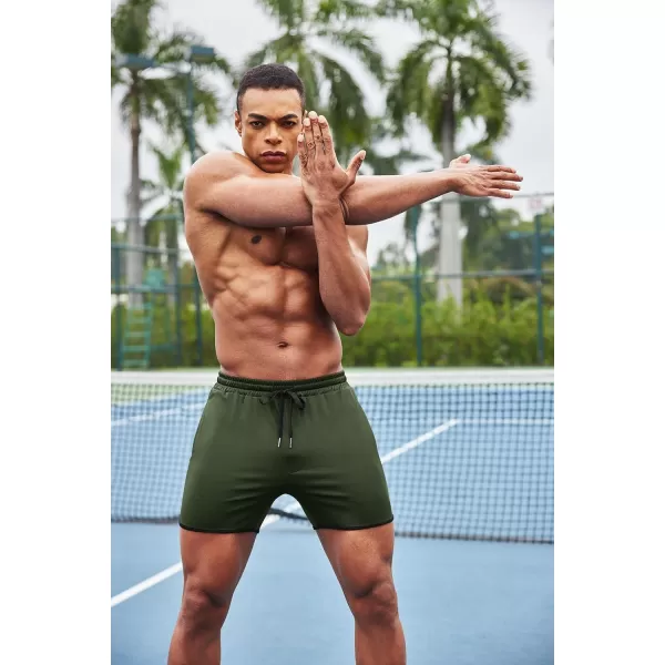 COOFANDY Men's 2 Pack Gym Workout Shorts Running Athletic Shorts 5 inch inseam Bodybuilding Training Short Pants with Pockets