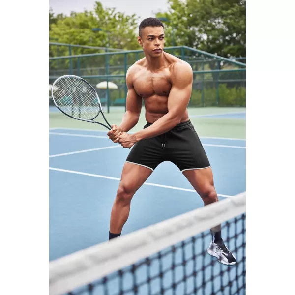 COOFANDY Men's 2 Pack Gym Workout Shorts Running Athletic Shorts 5 inch inseam Bodybuilding Training Short Pants with Pockets
