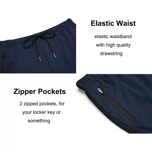 COOFANDY Men's 2 Pack Running Shorts 3 Inch Lightweight Quick Dry Athletic Gym Workout Shorts with Zipper Pockets