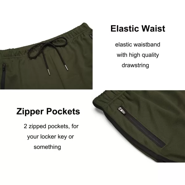 COOFANDY Men's 2 Pack Running Shorts 3 Inch Lightweight Quick Dry Athletic Gym Workout Shorts with Zipper Pockets