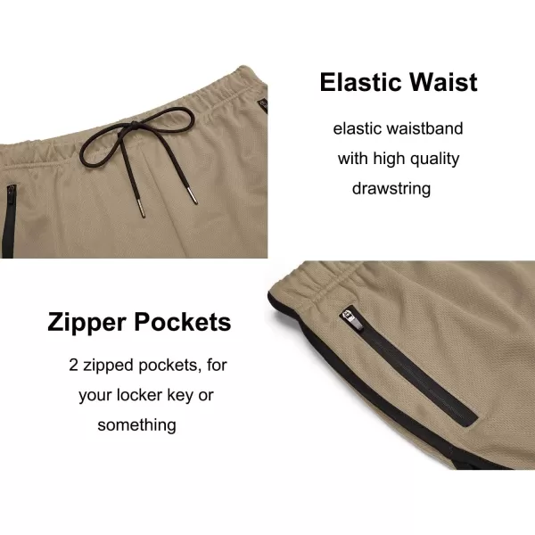 COOFANDY Men's 2 Pack Running Shorts 3 Inch Lightweight Quick Dry Athletic Gym Workout Shorts with Zipper Pockets