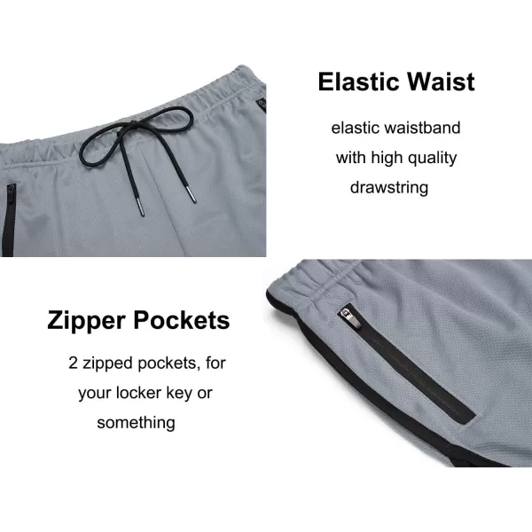 COOFANDY Men's 2 Pack Running Shorts 3 Inch Lightweight Quick Dry Athletic Gym Workout Shorts with Zipper Pockets