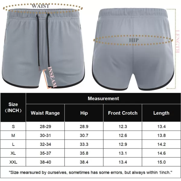 COOFANDY Men's 2 Pack Running Shorts 3 Inch Lightweight Quick Dry Athletic Gym Workout Shorts with Zipper Pockets