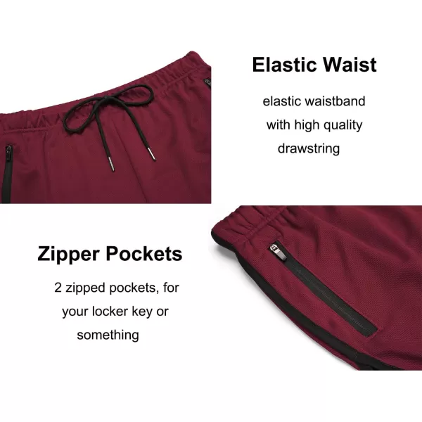 COOFANDY Men's 2 Pack Running Shorts 3 Inch Lightweight Quick Dry Athletic Gym Workout Shorts with Zipper Pockets