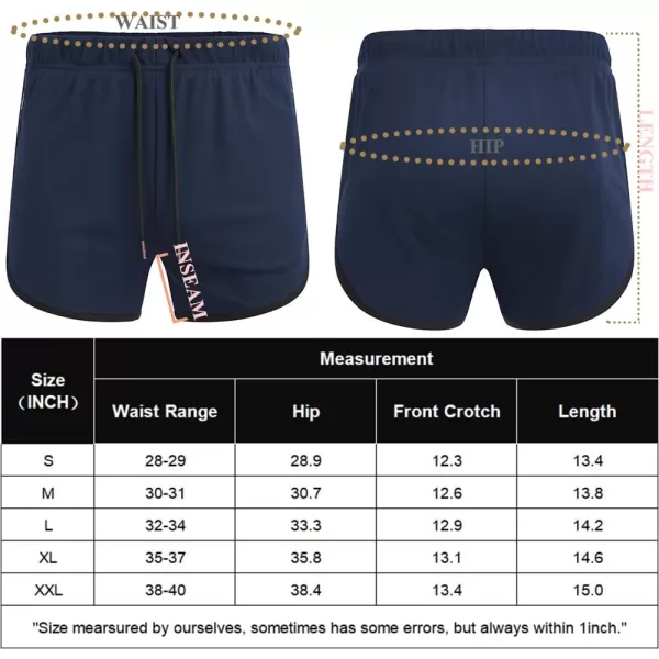 COOFANDY Men's 2 Pack Running Shorts 3 Inch Lightweight Quick Dry Athletic Gym Workout Shorts with Zipper Pockets