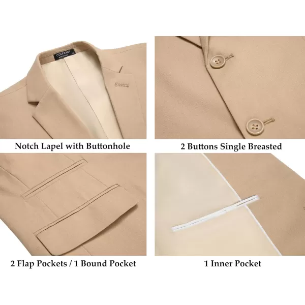 COOFANDY Men's 2 Piece Linen Suits Set Regular Fit Casual Lightweight Blazer Jacket and Pants
