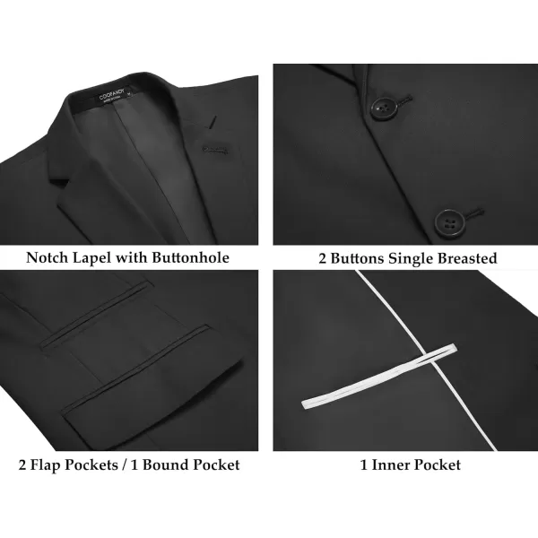 COOFANDY Men's 2 Piece Linen Suits Set Regular Fit Casual Lightweight Blazer Jacket and Pants