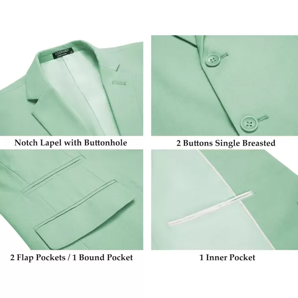 COOFANDY Men's 2 Piece Linen Suits Set Regular Fit Casual Lightweight Blazer Jacket and Pants