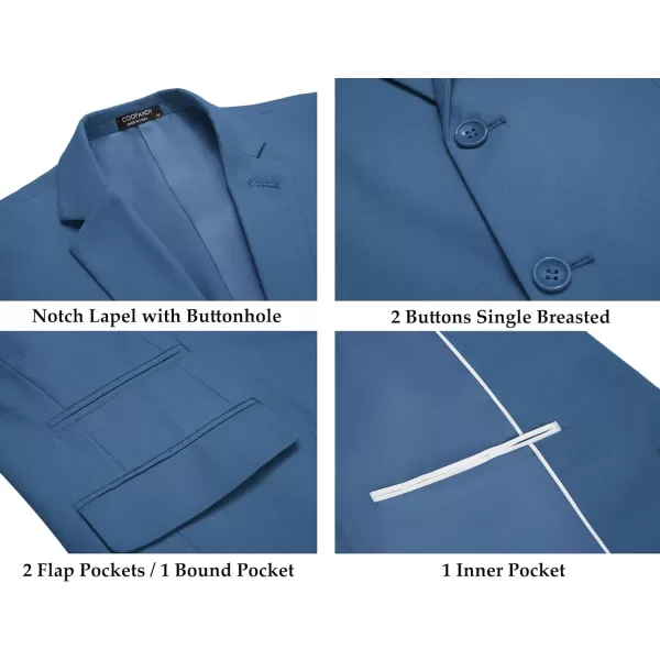 COOFANDY Men's 2 Piece Linen Suits Set Regular Fit Casual Lightweight Blazer Jacket and Pants
