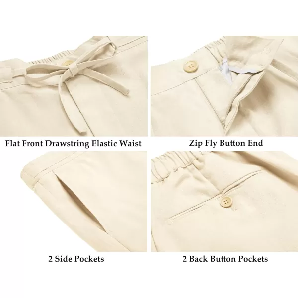 COOFANDY Men's 2 Piece Linen Suits Set Regular Fit Casual Lightweight Blazer Jacket and Pants