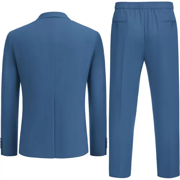 COOFANDY Men's 2 Piece Linen Suits Set Regular Fit Casual Lightweight Blazer Jacket and Pants