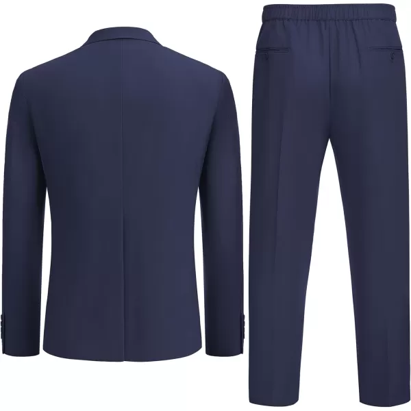 COOFANDY Men's 2 Piece Linen Suits Set Regular Fit Casual Lightweight Blazer Jacket and Pants