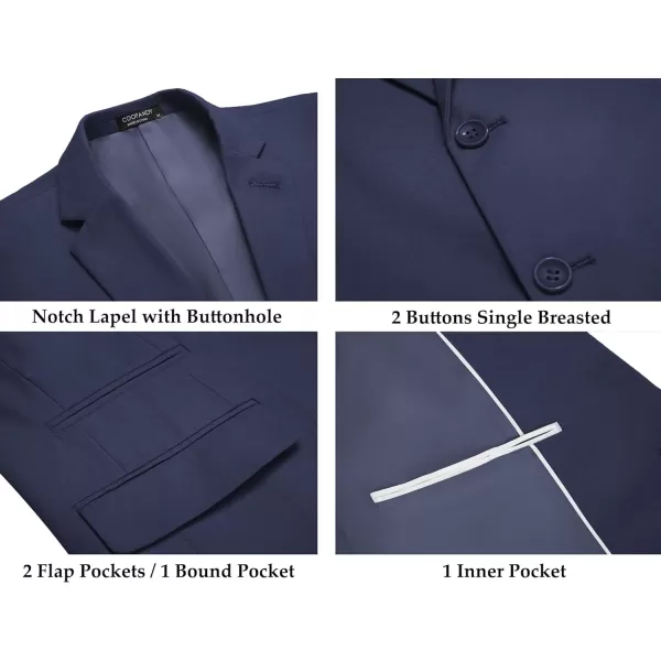COOFANDY Men's 2 Piece Linen Suits Set Regular Fit Casual Lightweight Blazer Jacket and Pants