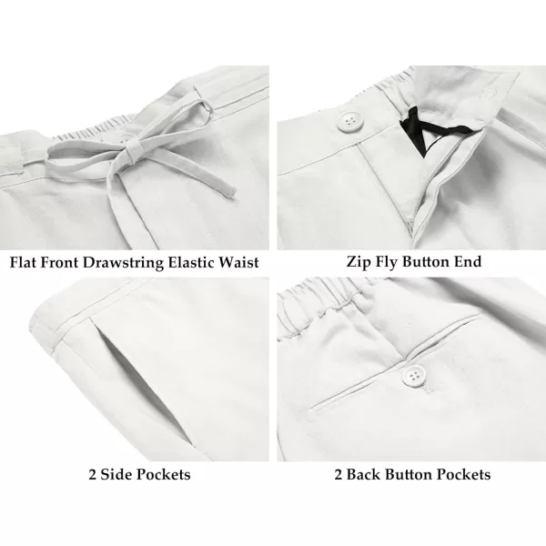 COOFANDY Men's 2 Piece Linen Suits Set Regular Fit Casual Lightweight Blazer Jacket and Pants