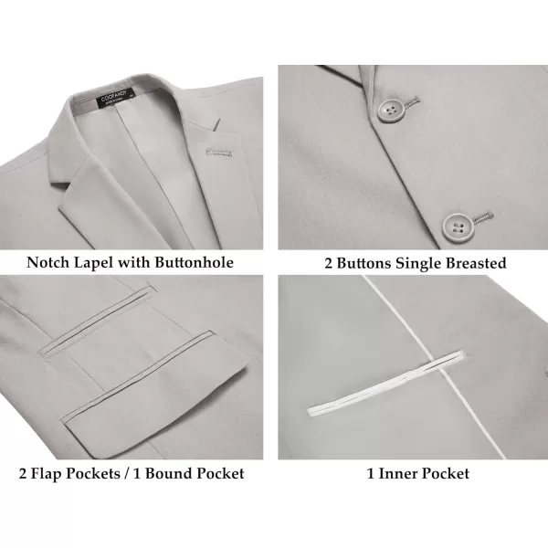 COOFANDY Men's 2 Piece Linen Suits Set Regular Fit Casual Lightweight Blazer Jacket and Pants