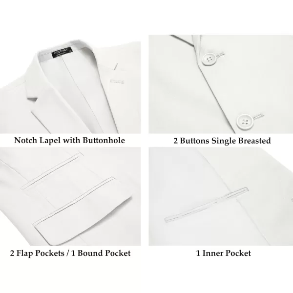 COOFANDY Men's 2 Piece Linen Suits Set Regular Fit Casual Lightweight Blazer Jacket and Pants