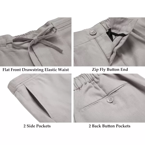 COOFANDY Men's 2 Piece Linen Suits Set Regular Fit Casual Lightweight Blazer Jacket and Pants
